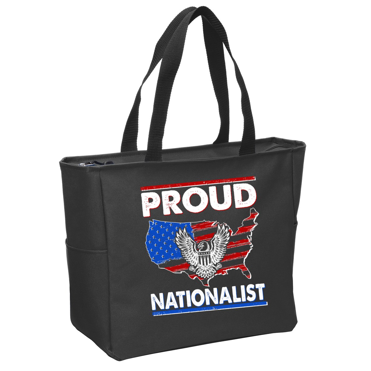 USA Proud Nationalist  Zip Tote Bag