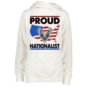 USA Proud Nationalist  Womens Funnel Neck Pullover Hood