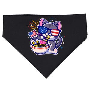 USA Ramen Bowl Kitty America USA-Made Doggie Bandana