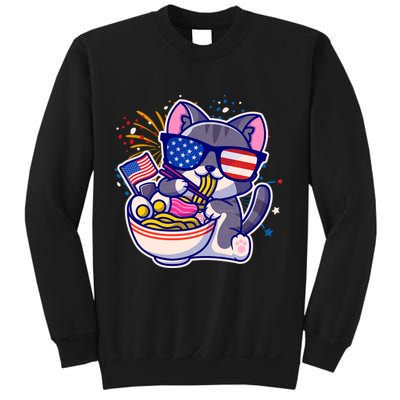 USA Ramen Bowl Kitty America Sweatshirt
