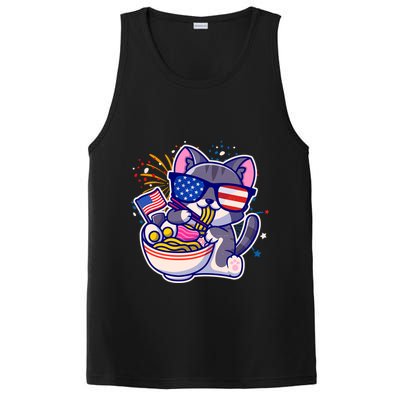 USA Ramen Bowl Kitty America PosiCharge Competitor Tank