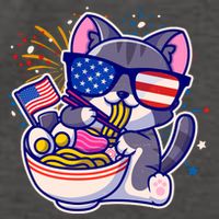 USA Ramen Bowl Kitty America Vector Backpack