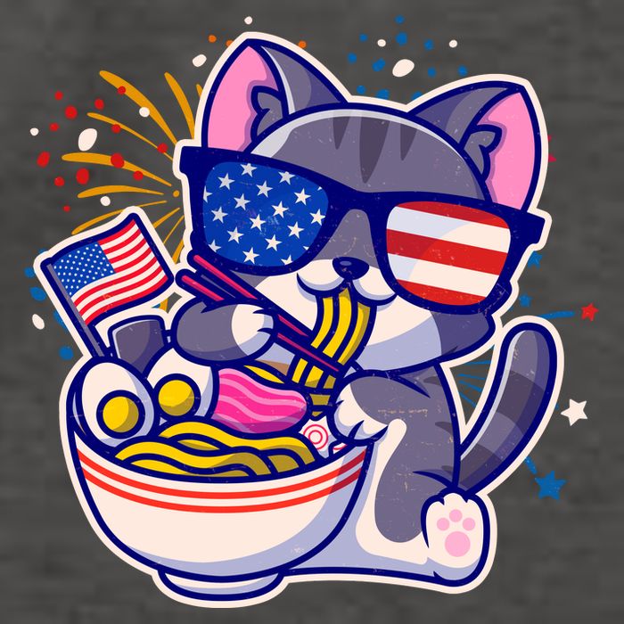 USA Ramen Bowl Kitty America Vector Backpack