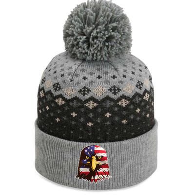 USA Red White And Blue Bald Eagle The Baniff Cuffed Pom Beanie