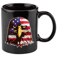 USA Red White And Blue Bald Eagle 11oz C Handle Ceramic Mug