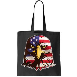 USA Red White And Blue Bald Eagle Tote Bag