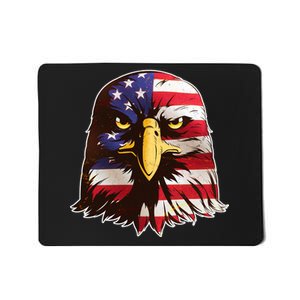 USA Red White And Blue Bald Eagle Mousepad