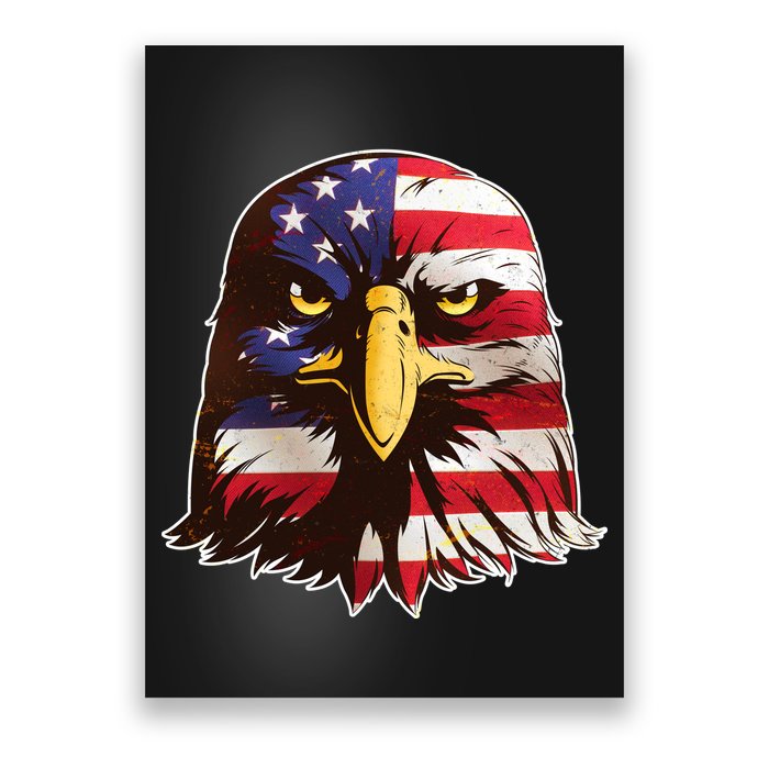 USA Red White And Blue Bald Eagle Poster