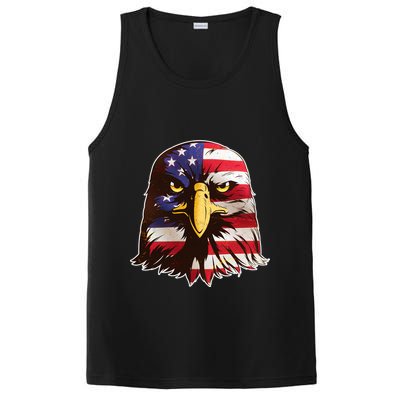 USA Red White And Blue Bald Eagle PosiCharge Competitor Tank