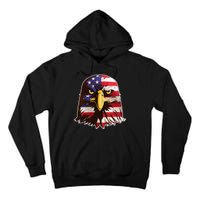 USA Red White And Blue Bald Eagle Tall Hoodie