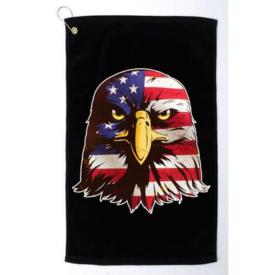 USA Red White And Blue Bald Eagle Golf Towel
