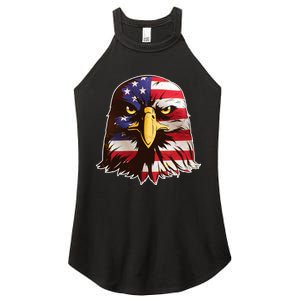 USA Red White And Blue Bald Eagle Women's Perfect Tri Rocker Tank