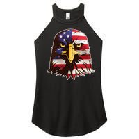 USA Red White And Blue Bald Eagle Women's Perfect Tri Rocker Tank