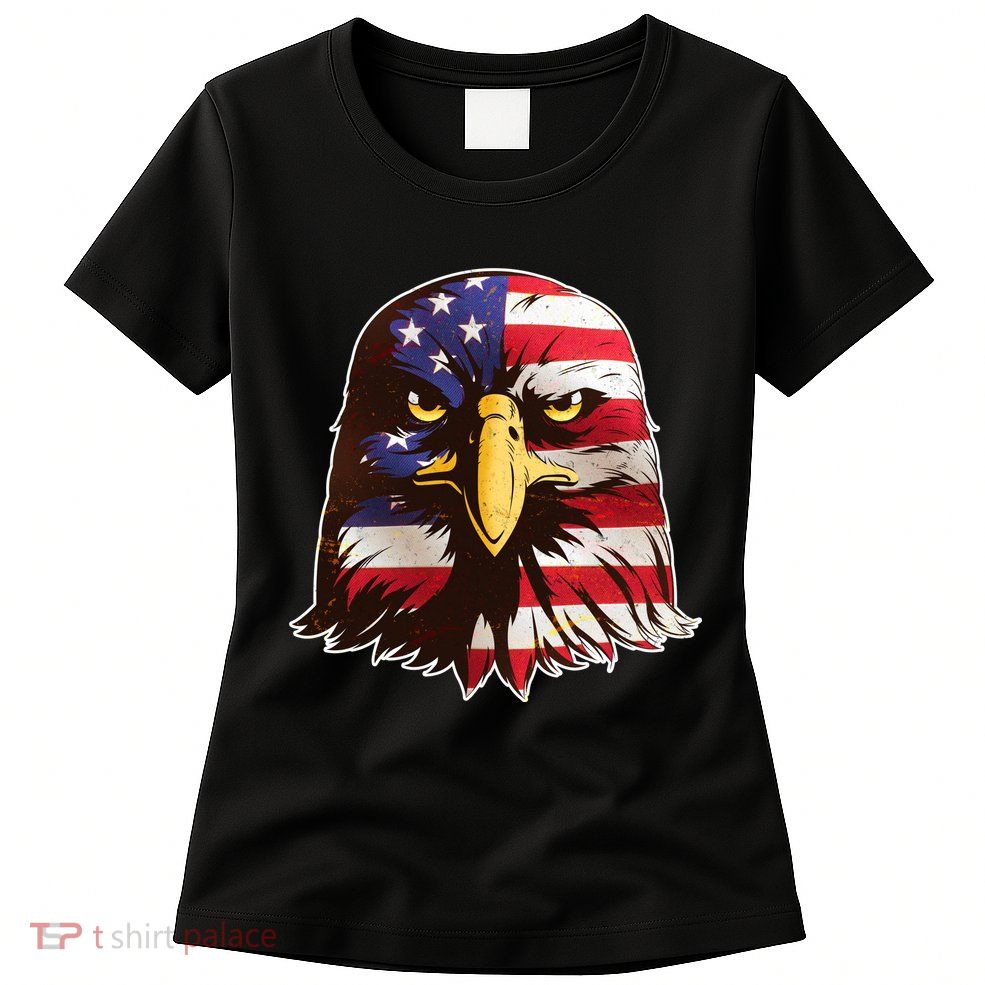 USA Red White And Blue Bald Eagle Women's T-Shirt