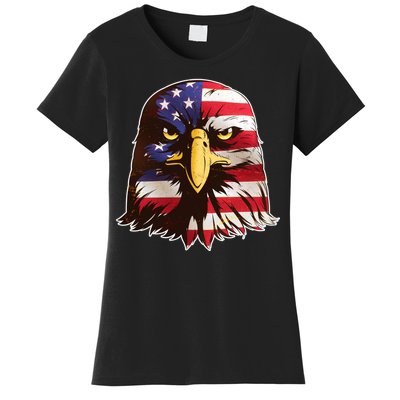 USA Red White And Blue Bald Eagle Women's T-Shirt