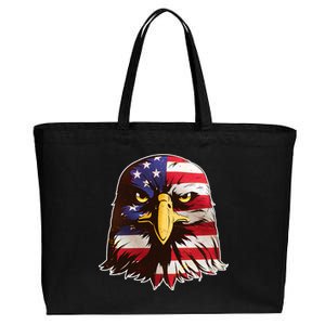 USA Red White And Blue Bald Eagle Cotton Canvas Jumbo Tote