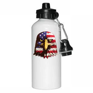 USA Red White And Blue Bald Eagle Aluminum Water Bottle