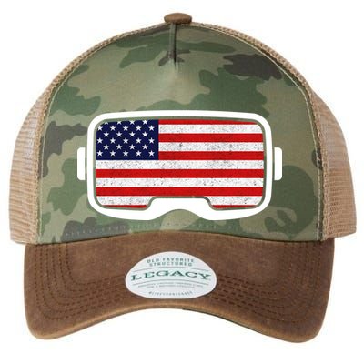 USA Retro Video Game Flag Legacy Tie Dye Trucker Hat