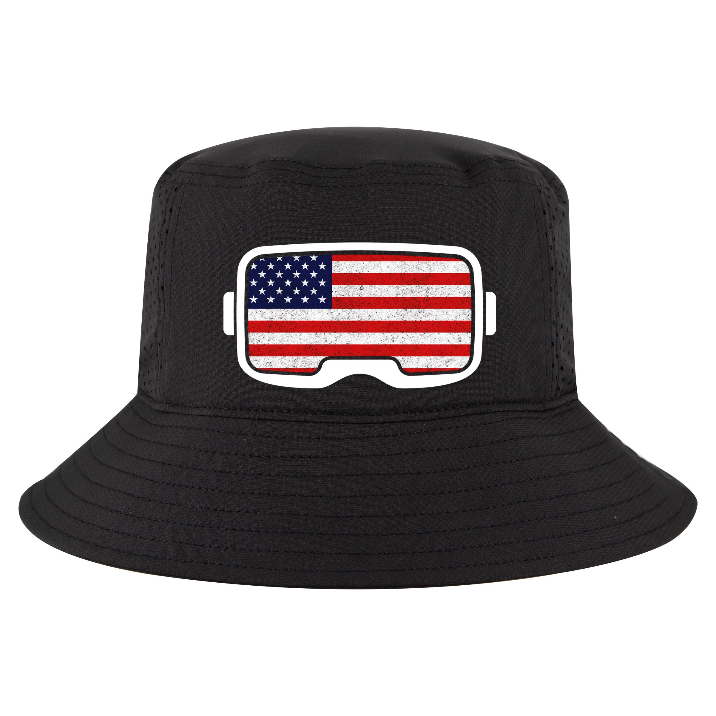 USA Retro Video Game Flag Cool Comfort Performance Bucket Hat