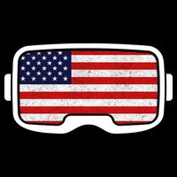 USA Retro Video Game Flag Flexfit Unipanel Trucker Cap