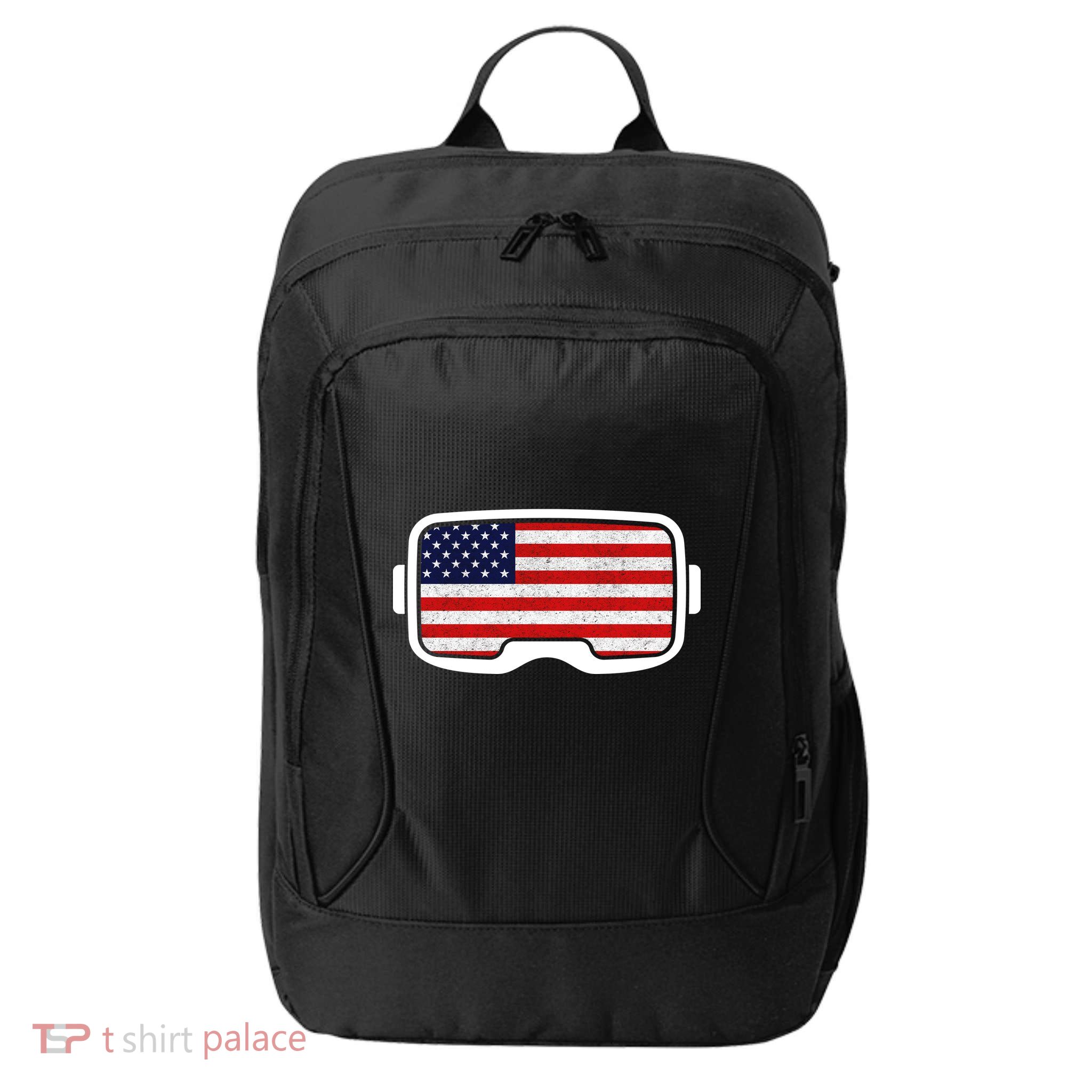USA Retro Video Game Flag City Backpack