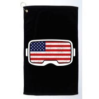 USA Retro Video Game Flag Golf Towel