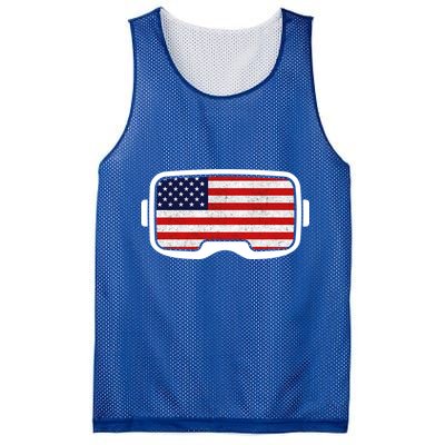 USA Retro Video Game Flag Mesh Reversible Basketball Jersey Tank