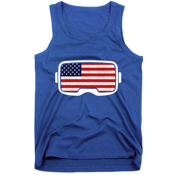 USA Retro Video Game Flag Tank Top