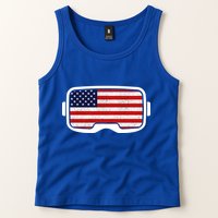 USA Retro Video Game Flag Tank Top