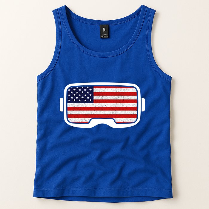 USA Retro Video Game Flag Tank Top