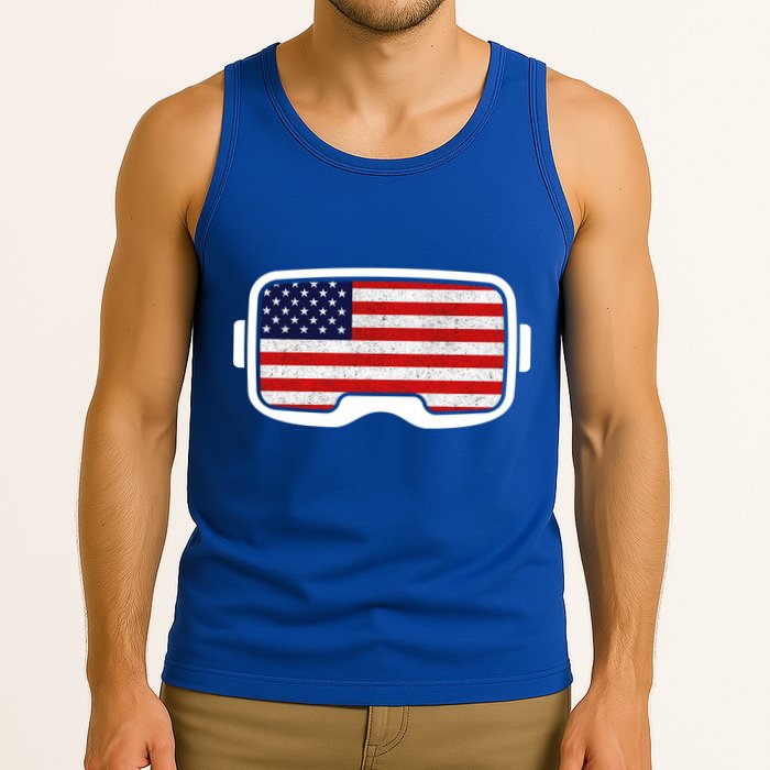 USA Retro Video Game Flag Tank Top