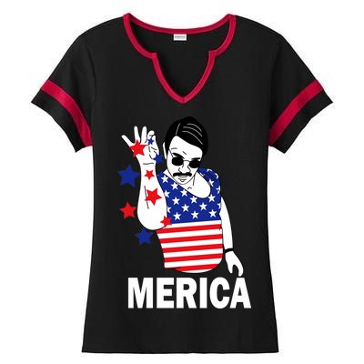 USA Salt Bae Merica Ladies Halftime Notch Neck Tee