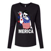 USA Salt Bae Merica Womens Cotton Relaxed Long Sleeve T-Shirt