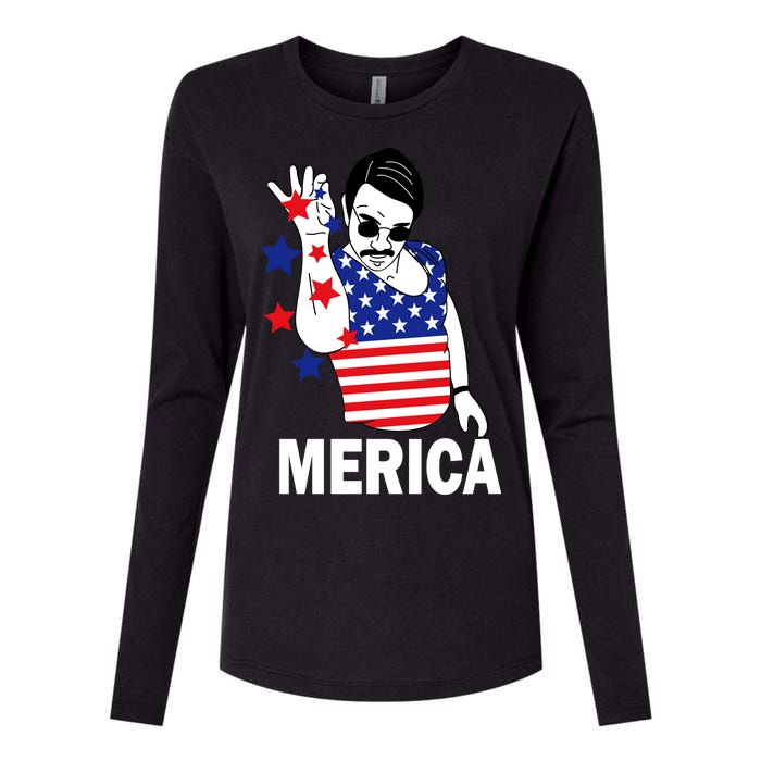 USA Salt Bae Merica Womens Cotton Relaxed Long Sleeve T-Shirt