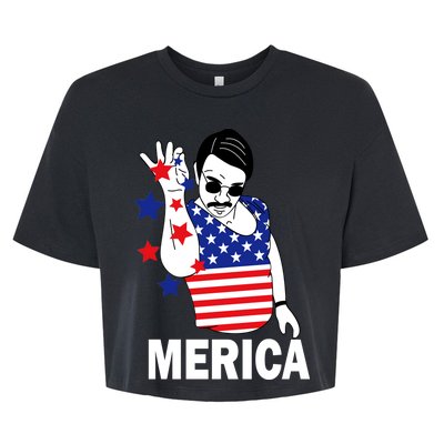 USA Salt Bae Merica Bella+Canvas Jersey Crop Tee