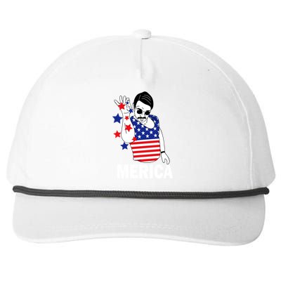 USA Salt Bae Merica Snapback Five-Panel Rope Hat