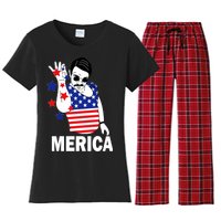 USA Salt Bae Merica Women's Flannel Pajama Set