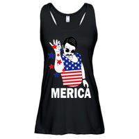 USA Salt Bae Merica Ladies Essential Flowy Tank