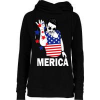 USA Salt Bae Merica Womens Funnel Neck Pullover Hood