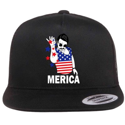 USA Salt Bae Merica Flat Bill Trucker Hat