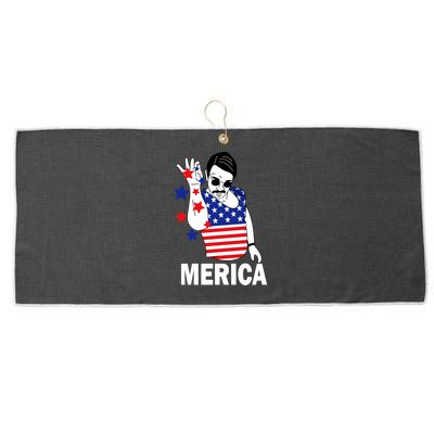 USA Salt Bae Merica Large Microfiber Waffle Golf Towel