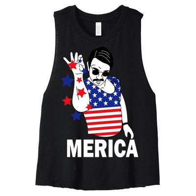 USA Salt Bae Merica Women's Racerback Cropped Tank