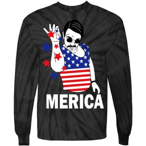 USA Salt Bae Merica Tie-Dye Long Sleeve Shirt