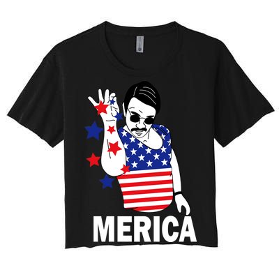 USA Salt Bae Merica Women's Crop Top Tee