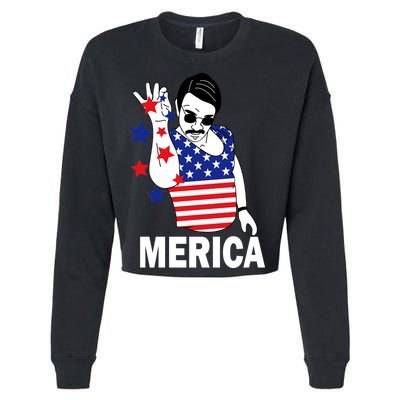 USA Salt Bae Merica Cropped Pullover Crew