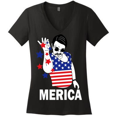 USA Salt Bae Merica Women's V-Neck T-Shirt