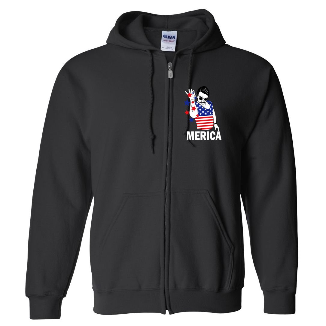 USA Salt Bae Merica Full Zip Hoodie