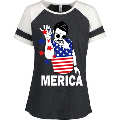 USA Salt Bae Merica Enza Ladies Jersey Colorblock Tee