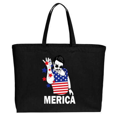 USA Salt Bae Merica Cotton Canvas Jumbo Tote