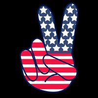 USA Simple Peace Sign Impact Tech Backpack
